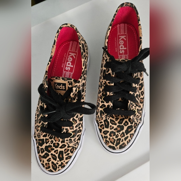 Keds "Double Up" Leopard Sneakers (Size 4M) - Picture 1 of 7